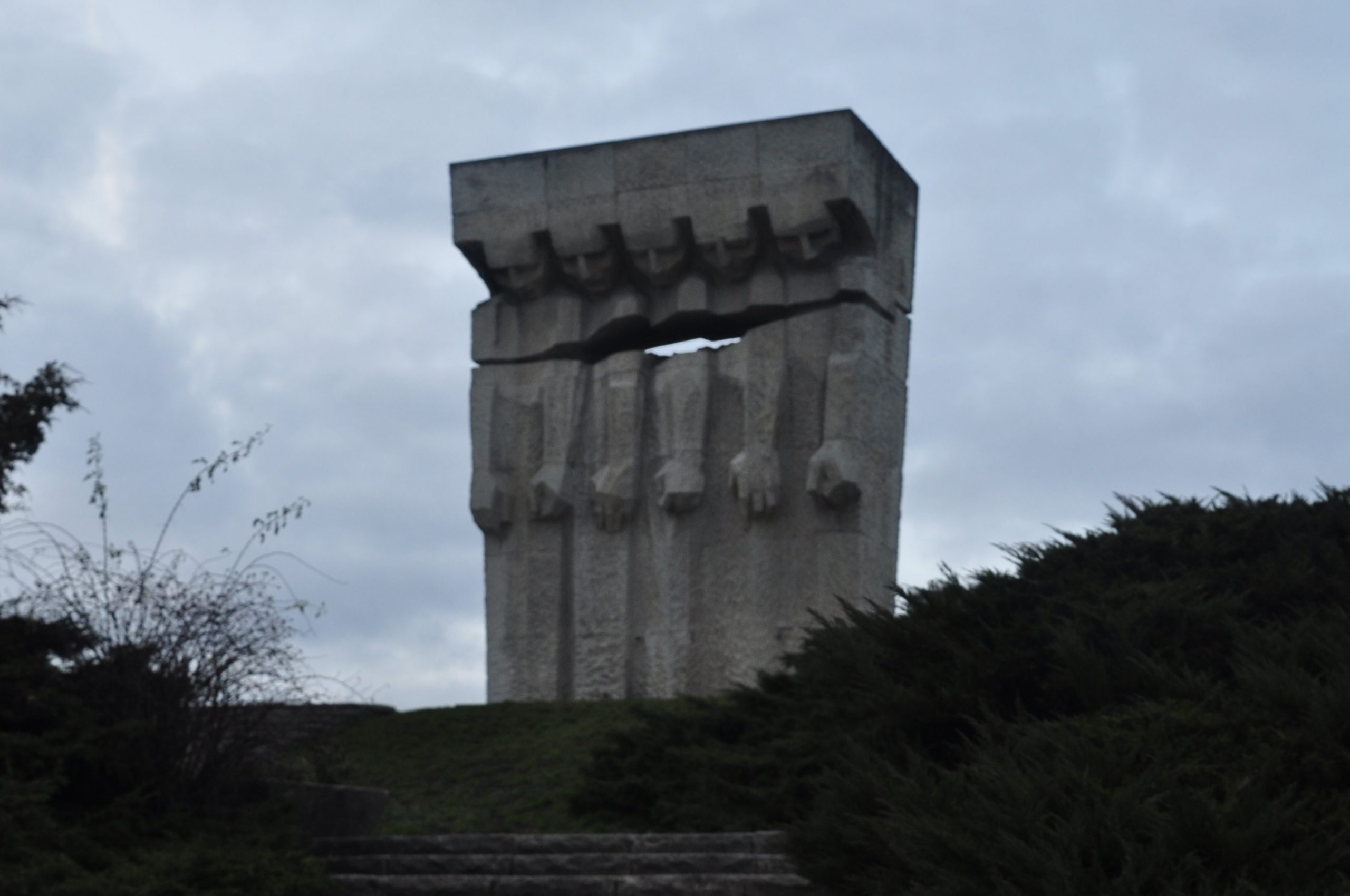 The memorial at the site of the Plaszow Concentration Camp