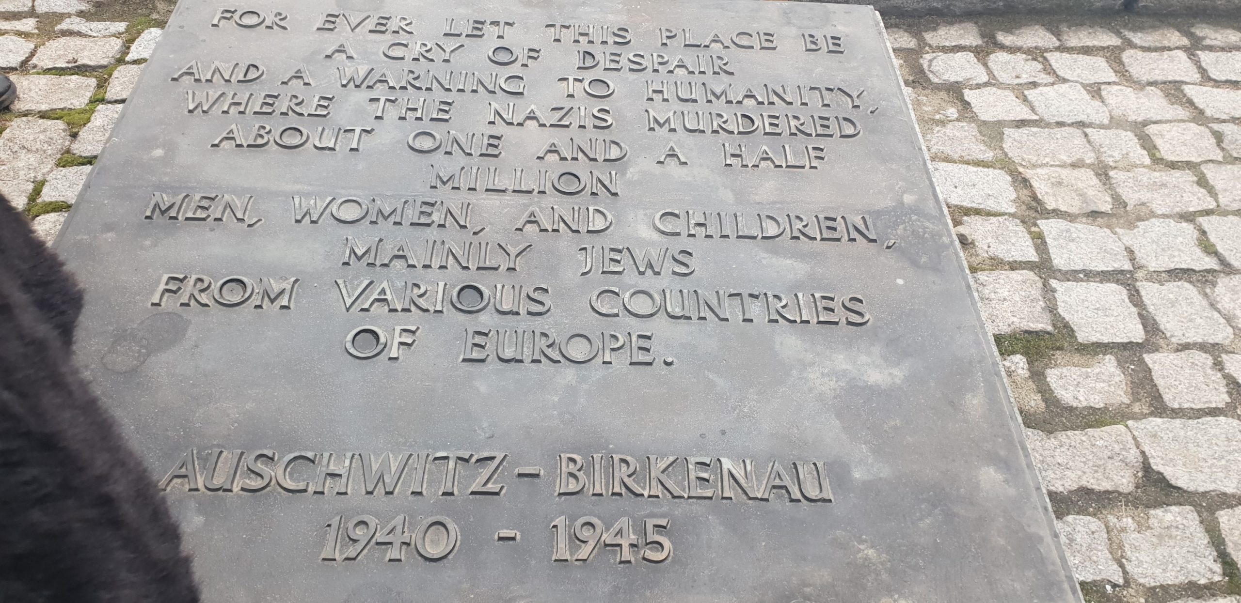 Plaque at auschwitz