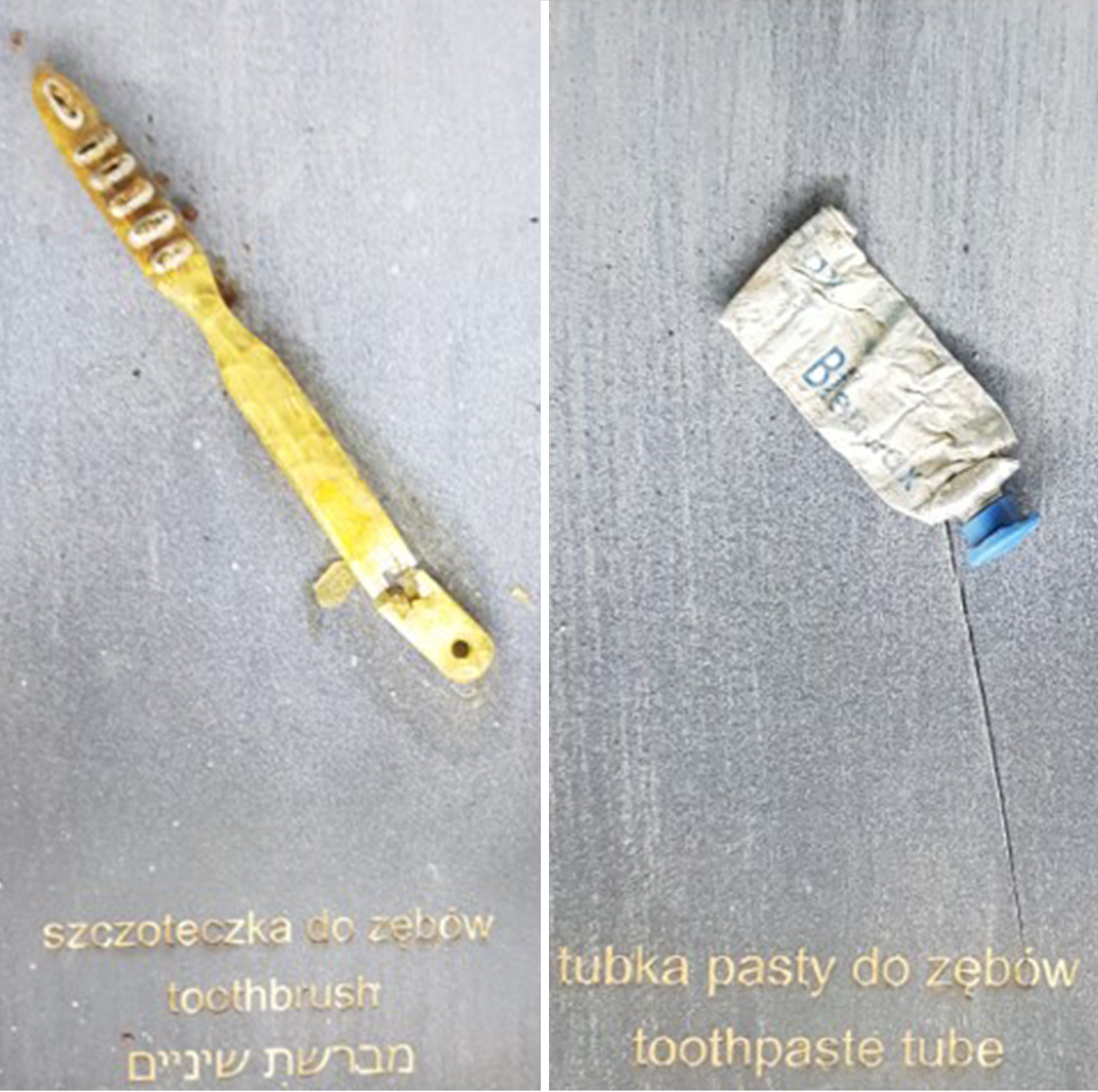 Toothbrush & Toothpaste found at the Chelmno Killing site