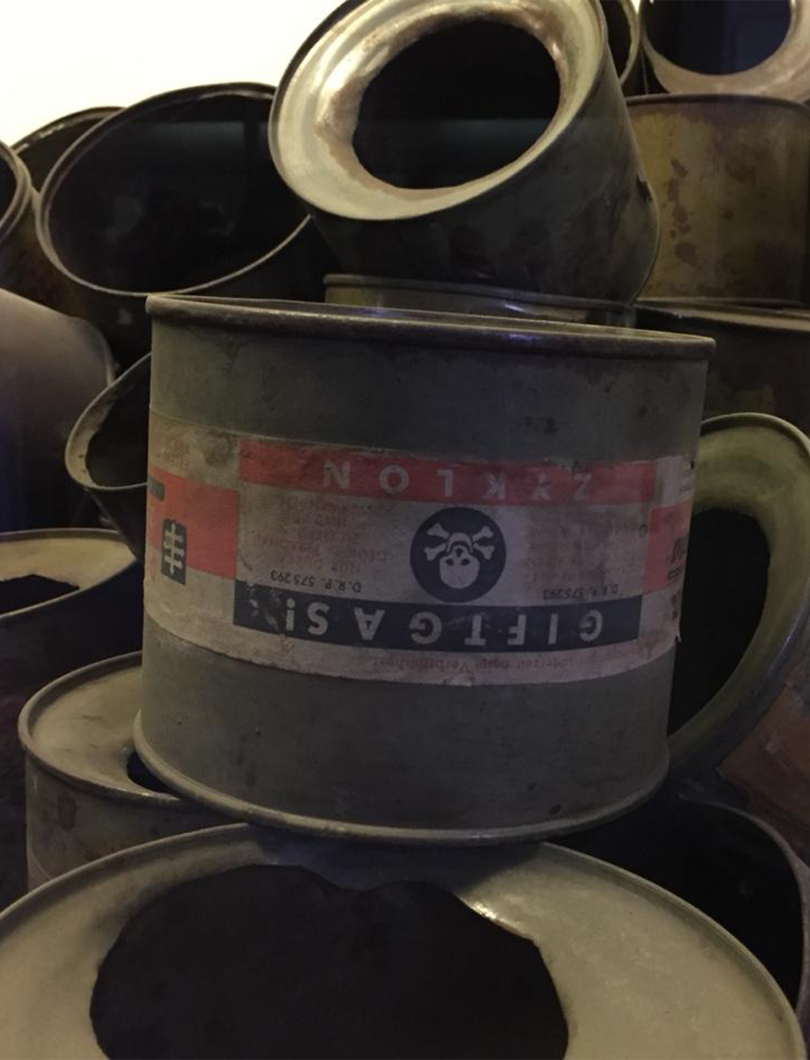 Canisters of Zyklon-B gas on display at Auschwitz Museum and Memorial Site. Photo: Muziwakithu Maseko
